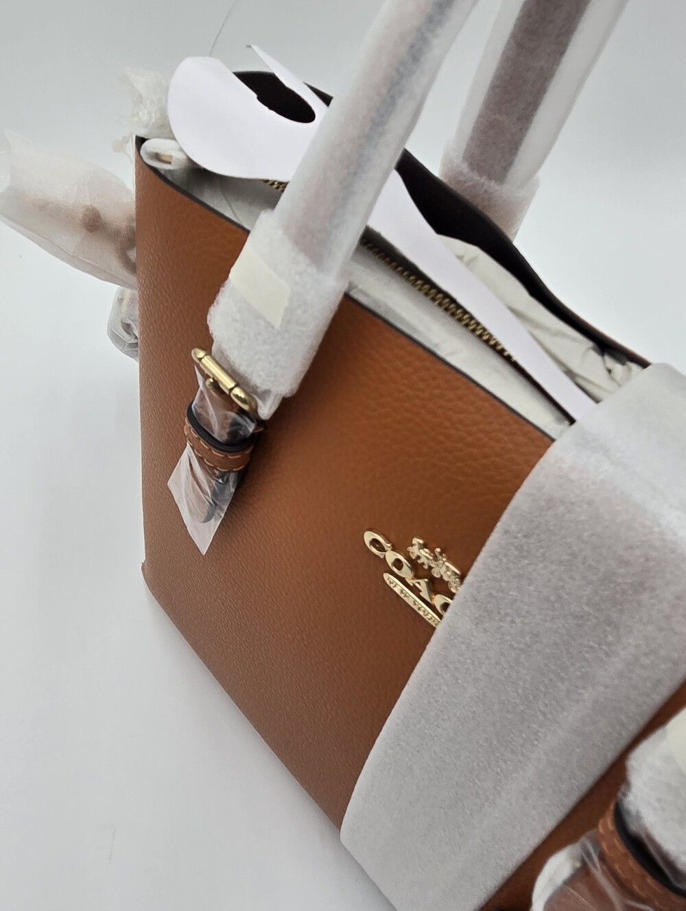#204 NWT - Coach Mini Mollie Tote 25 Crossbody Bag (Ginger) - Picture 9 of 14